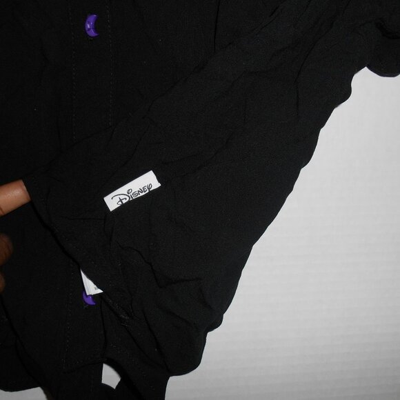 DISNEY UNIVERSE WOMEN LARGE HOCUS POCUS TIE FRONT SHRT 100% VISCOSE HALLOWEEN - Picture 8 of 10